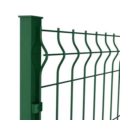 Современный 3D кривой треугольной сетки ограждения для городских ландшафтов ПВХ покрытый рамы отделки и круглый / квадратный / персиковый пост тип