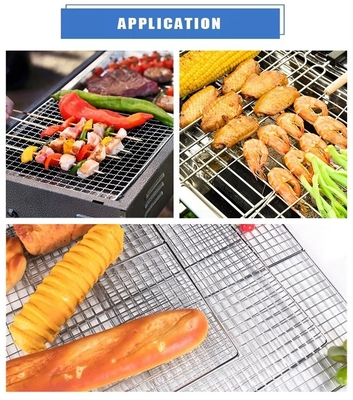 Легко очищаемая стеклянная стеклянная сетка для BBQ прочная сетка для гриля для вкуса угольного барбекю