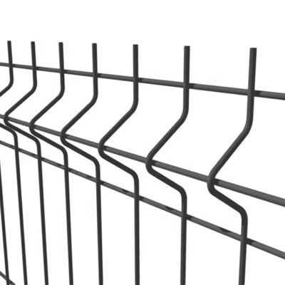 Современный 3D кривой треугольной сетки ограждения для городских ландшафтов ПВХ покрытый рамы отделки и круглый / квадратный / персиковый пост тип